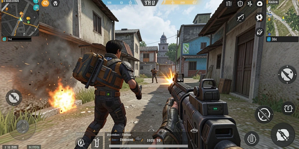 Screenshot gameplay menampilkan aksi seru permainan TPS.