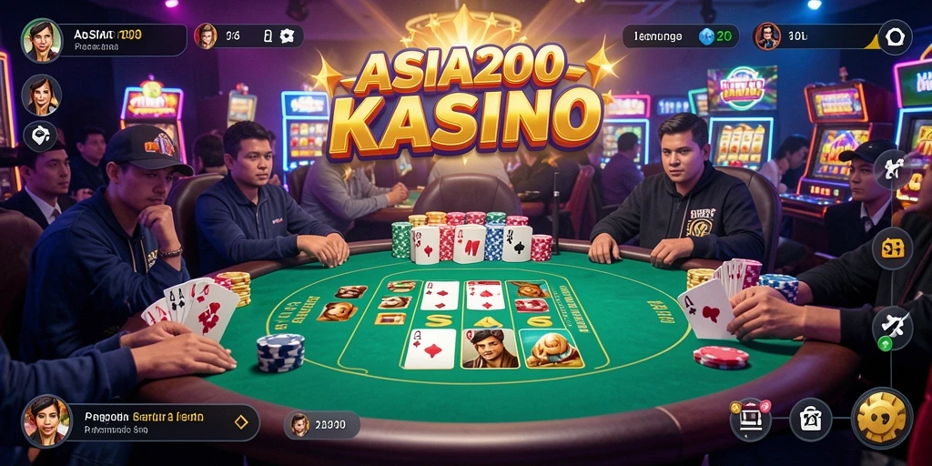 Tampilan gameplay seru dalam aplikasi Kasino ASIA200.