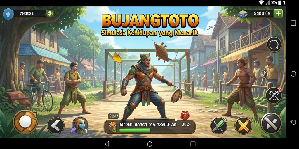 Tampilan gameplay menarik dari BUJANGTOTO yang menunjukkan interaksi karakter.
