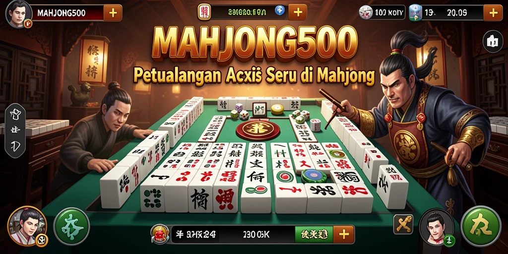 Tampilan gameplay <strong>MAHJONG500</strong> yang seru dan penuh tantangan.