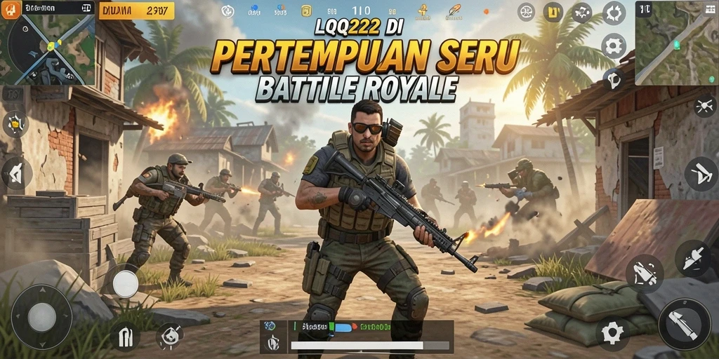 Tampilan screenshot QQ222 yang menampilkan momen pertempuran seru di arena.