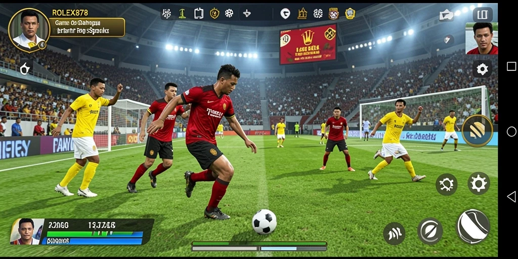 Tampilan utama gameplay ROLEX878 menampilkan aksi olahraga yang seru.