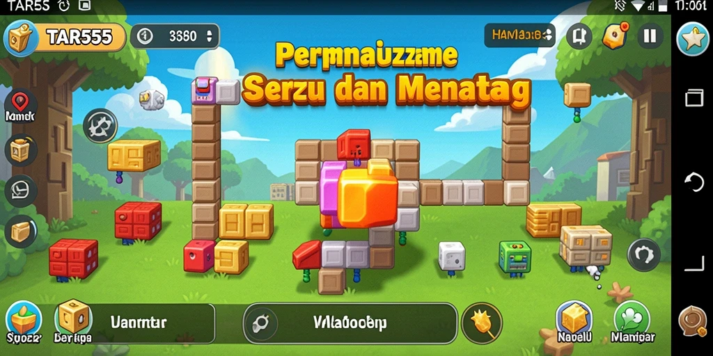 Screenshot gameplay TAR555 menampilkan tantangan puzzle yang seru dan menarik.