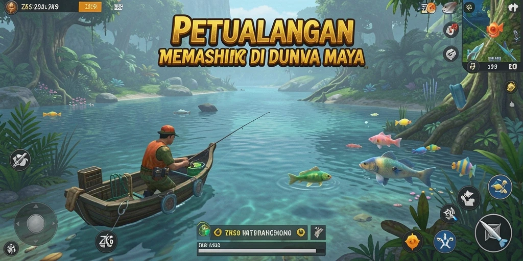 Gameplay seru ZK9 dengan berbagai lokasi memancing.