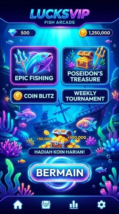 Tampilan utama aplikasi lucksvip dengan berbagai pilihan APK.